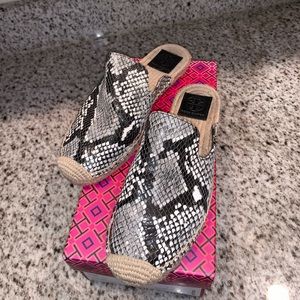 Tory Burch Espadrille Slides Diamond Roccia Print